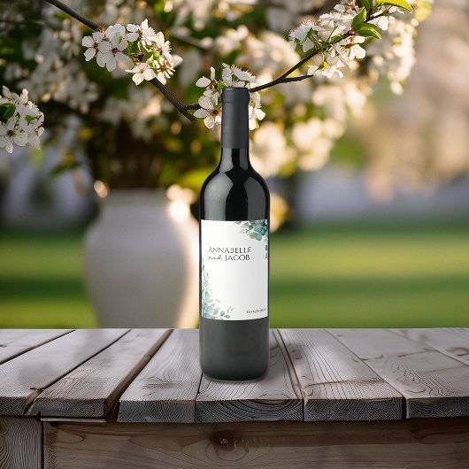 水エレガント色の葉ワインラベル ワインラベル