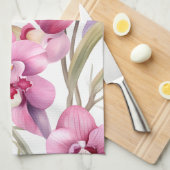 水エレガント色の蘭 キッチンタオル (四つ折り)