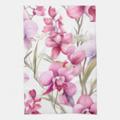 水エレガント色の蘭 キッチンタオル (縦)