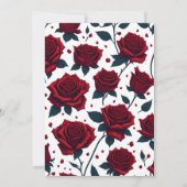 水エレガント色の誕生日の招待カード 招待状 (裏面)