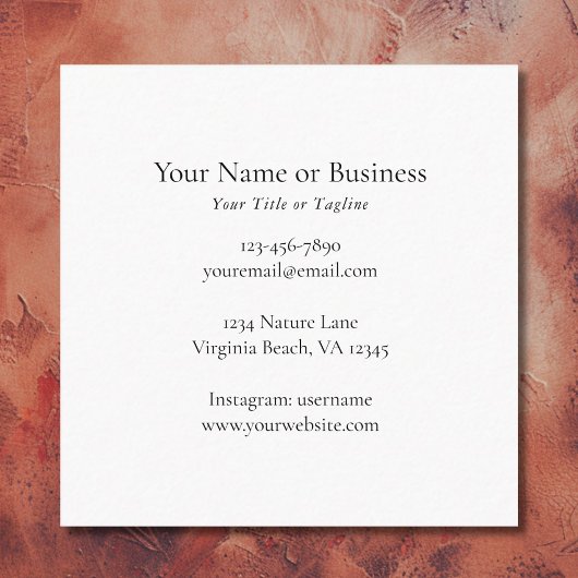 水エレガント色の赤ポピーフローラ スクエア名刺