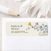 水エレガント色の野の花の結婚草地 ラベル (インサイチュ)