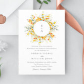 水エレガント色の野生の結婚花すべて 招待状