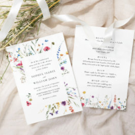 水エレガント色の野生の結婚花すべて 招待状