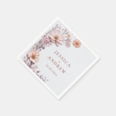 水エレガント色の野生の結婚花 スタンダードカクテルナプキン (角)