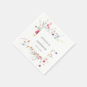 水エレガント色の野生の結婚花 スタンダードカクテルナプキン (角)