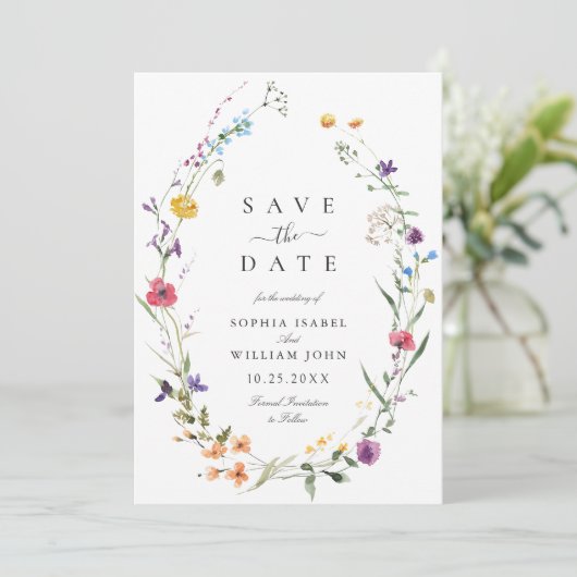 水エレガント色の野生の結婚花 セーブザデート (スタンド正面)