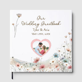 水エレガント色の野結婚花 ゲストブック