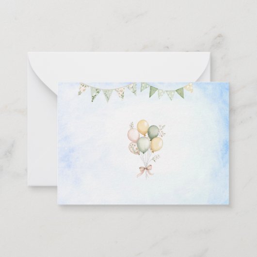 水エレガント色の間抜けガチョウ誕生日パーティー ノートカード (裏面)