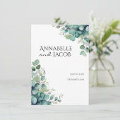 水エレガント色の離れカードの保存 セーブザデート (スタンド正面)