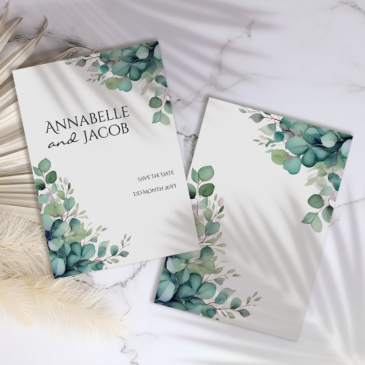 水エレガント色の離れカードの保存 セーブザデート