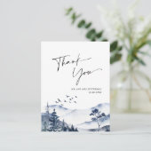 水エレガント色の霧の森ありがとう ポストカード (スタンド正面)