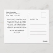 水エレガント色の霧の森ありがとう ポストカード (裏面)