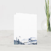 水エレガント色の霧の結婚森 サンキューカード (裏面)