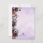 水エレガント色の馬術結婚の 出欠カード (裏面)