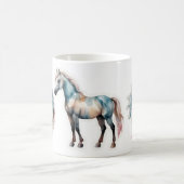 水エレガント色の馬 コーヒーマグカップ (中央)