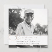 水エレガント色の鳩お祝いの写真 招待状 (正面)