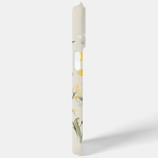 水エレガント色の黄色春の花 Case-Mate iPhoneケース (裏面 / 右)