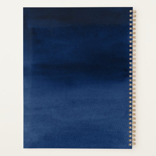 水エレガント色ひましパーソナライズされた花 プランナー手帳 (裏面)