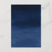 水エレガント色ひまわりウェディングレセプション エンクロージャーカード (裏面)