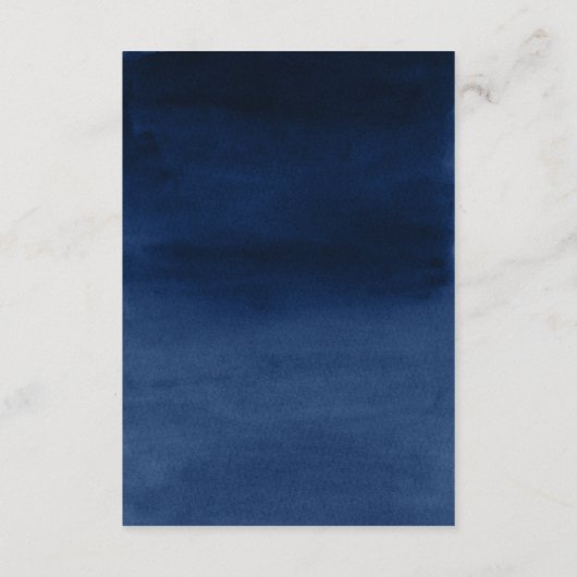 水エレガント色ひまわりウェディングレセプション エンクロージャーカード (裏面)