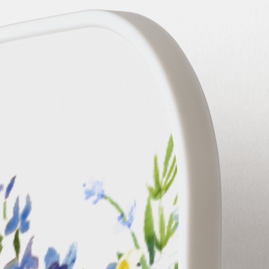 水エレガント色ひまわりフローラパーソナライズされた ピックルボールラケット (左詳細)