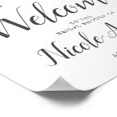 水エレガント色ひまわりブライダルシャワーへようこそ ポスター (角)