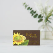 水エレガント色ひまわりユニーク 名刺 (スタンド正面)