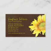 水エレガント色ひまわりユニーク 名刺 (裏面)