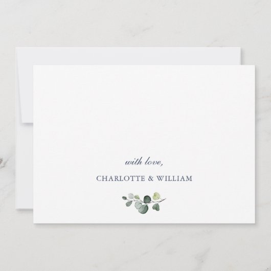 水エレガント色ひまわりユーカリ結婚ス セーブザデート (裏面)