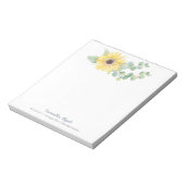 水エレガント色ひまわりユーカリ ノートパッド (回転)