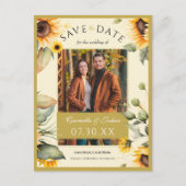 水エレガント色ひまわり写真保存日 ポストカード (正面)