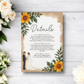 水エレガント色ひまわり夏フローラ結婚ズ エンクロージャーカード