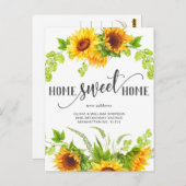 水エレガント色ひまわり移動発表 ポストカード (正面/裏面)