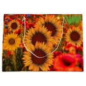 水エレガント色ひまわり – フローラ抱き枕 ラージペーパーバッグ (正面)