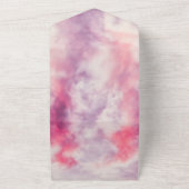 水エレガント色ほこりっぽいバラピンク結婚シックAl オールインワン招待状 (外側)