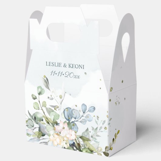 水エレガント色ほこりっぽいブルーガムユーカリ フェイバーボックス (オープン)