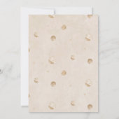 水エレガント色ほこりっぽい白い黄金の花の花束 招待状 (裏面)