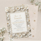 水エレガント色ほこりっぽい白い黄金の花の花束 招待状