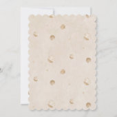 水エレガント色ほこりっぽい白い黄金の花の花束 招待状 (裏面)