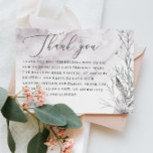 水エレガント色ほこりっぽい紫のフローラ結婚の色 サンキューカード