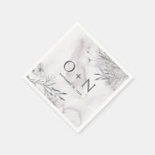 水エレガント色ほこりっぽい紫のフローラ結婚の色 スタンダードカクテルナプキン (角)