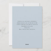 水エレガント色ほこりっぽい青いクリスマスツリー シーズンカード (裏面)