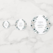 水エレガント色ほこりっぽい青の植物学 コンフェッティ (正面)