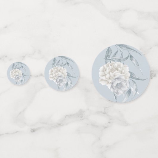 水エレガント色ほこりっぽい青の植物学 コンフェッティ (裏面)