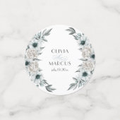 水エレガント色ほこりっぽい青の植物学 コンフェッティ (スモール正面)