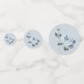 水エレガント色ほこりっぽい青バラ紙吹雪 コンフェッティ (裏面)