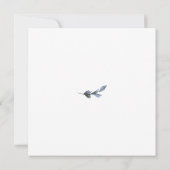 水エレガント色ほこりっぽい青フローラブライダルシャワー 招待状 (裏面)