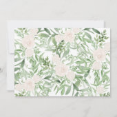 水エレガント色アイボリーバラ結婚式 招待状 (裏面)