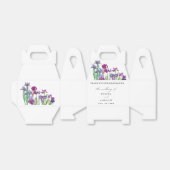 水エレガント色アイリスの花のスクリプ結婚ト フェイバーボックス (折り畳みなし)